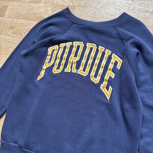 Vintage 80s 90s Champion Purdue University Crewneck Sweatshirt USA Medium M